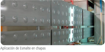 Aplicacion esmalte en chapas